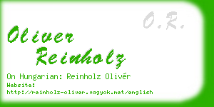 oliver reinholz business card